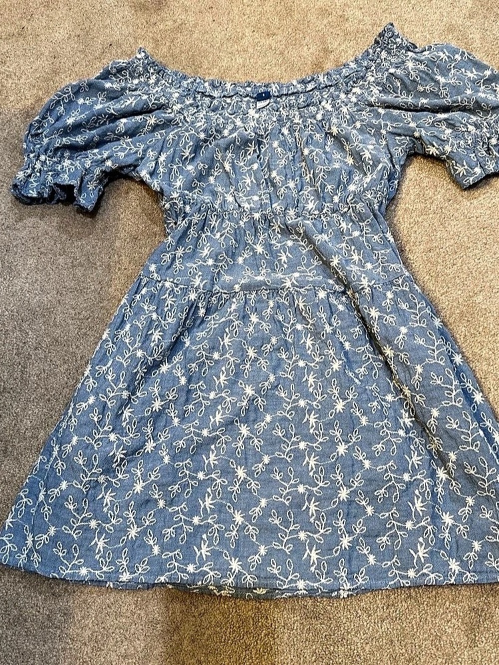 Old Navy Floral Mini Dress in Blue Size Small